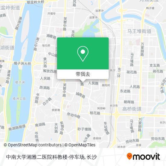 中南大学湘雅二医院科教楼-停车场地图