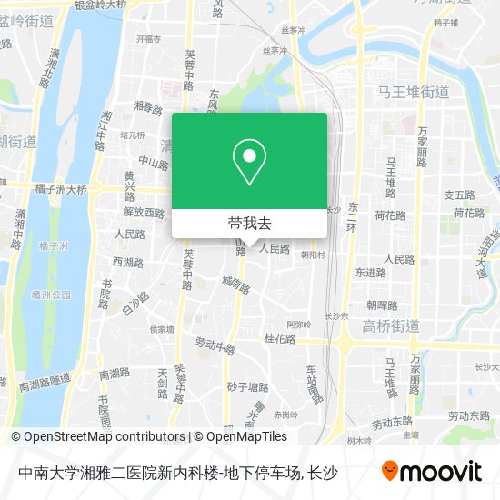 中南大学湘雅二医院新内科楼-地下停车场地图