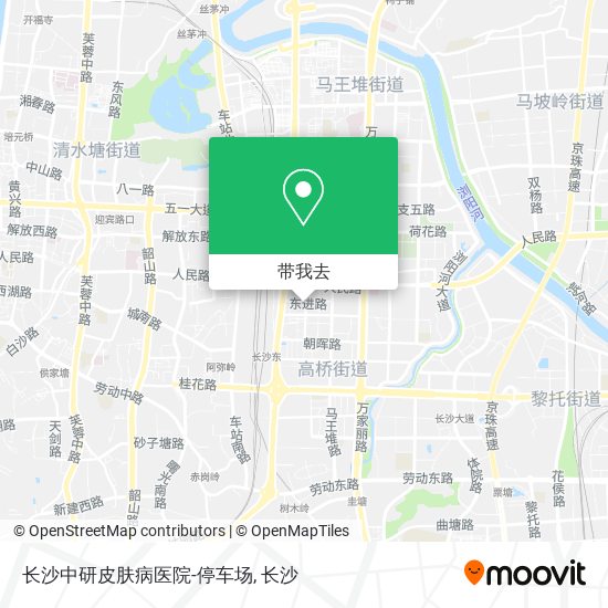 长沙中研皮肤病医院-停车场地图