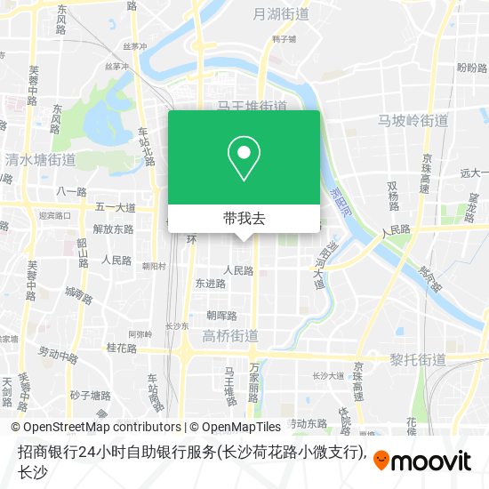 招商银行24小时自助银行服务(长沙荷花路小微支行)地图