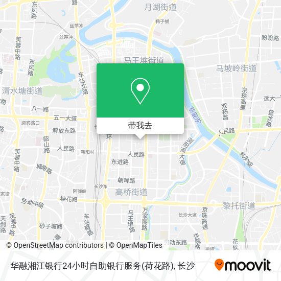 华融湘江银行24小时自助银行服务(荷花路)地图