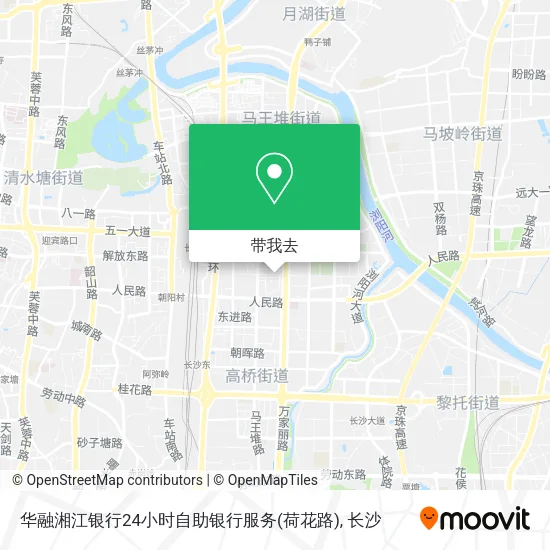 华融湘江银行24小时自助银行服务(荷花路)地图