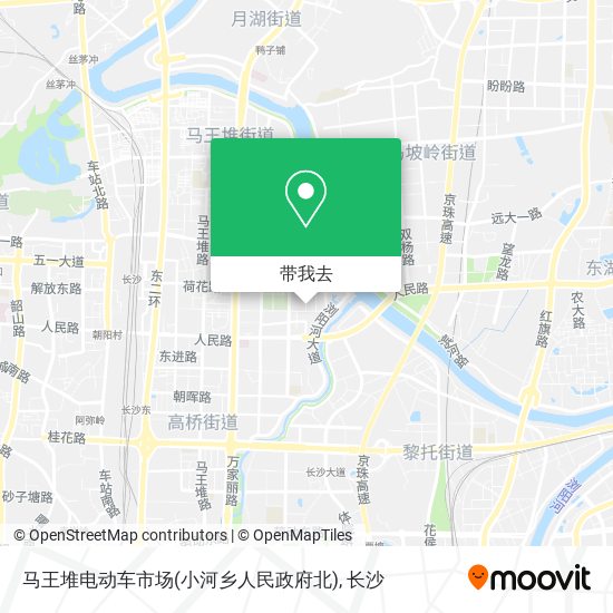 马王堆电动车市场(小河乡人民政府北)地图