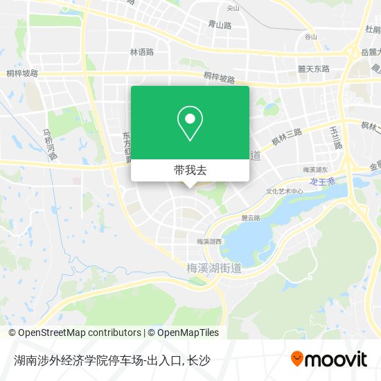 湖南涉外经济学院停车场-出入口地图
