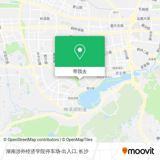 湖南涉外经济学院停车场-出入口地图