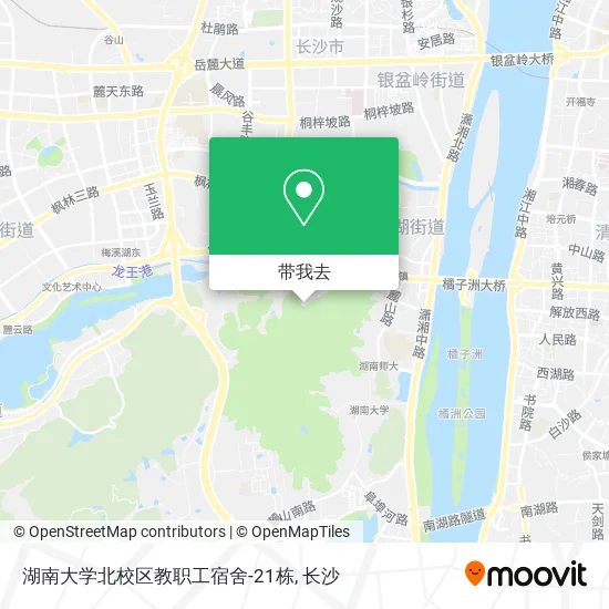 湖南大学北校区教职工宿舍-21栋地图
