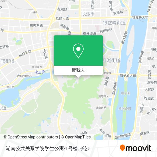 湖南公共关系学院学生公寓-1号楼地图