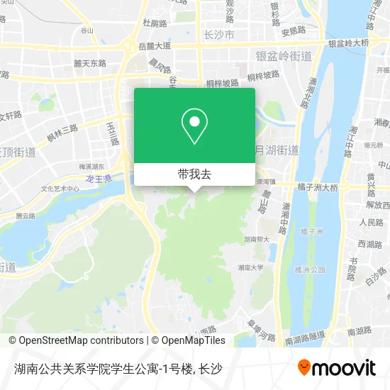 湖南公共关系学院学生公寓-1号楼地图