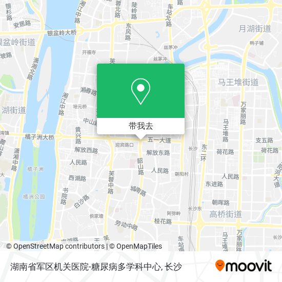 湖南省军区机关医院-糖尿病多学科中心地图