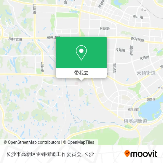 长沙市高新区雷锋街道工作委员会地图