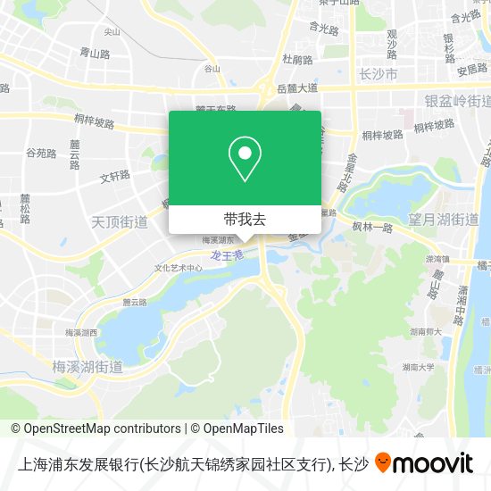 上海浦东发展银行(长沙航天锦绣家园社区支行)地图
