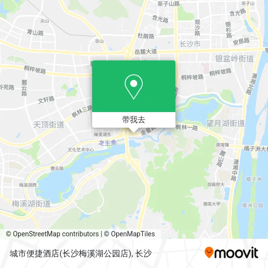 城市便捷酒店(长沙梅溪湖公园店)地图