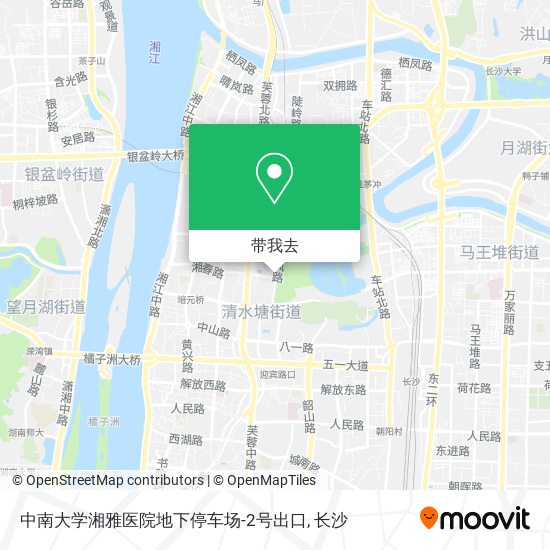 中南大学湘雅医院地下停车场-2号出口地图