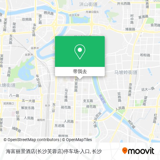 海富丽景酒店(长沙芙蓉店)停车场-入口地图