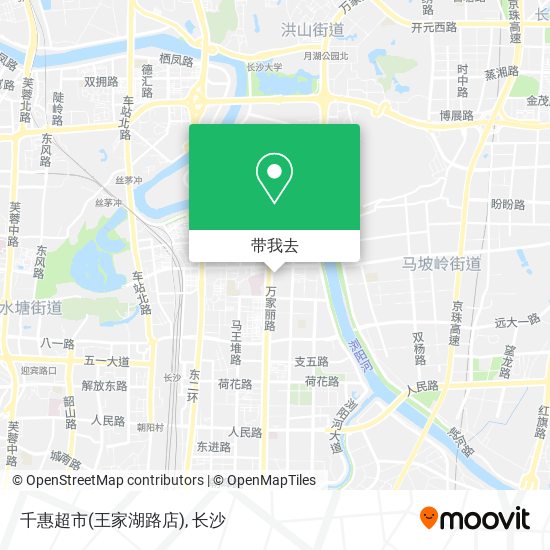 千惠超市(王家湖路店)地图