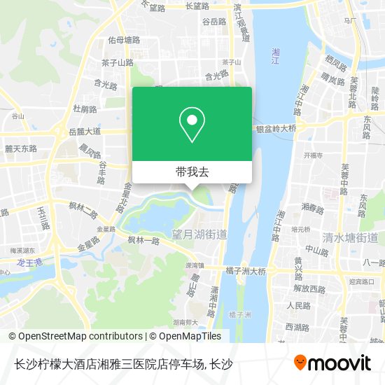长沙柠檬大酒店湘雅三医院店停车场地图