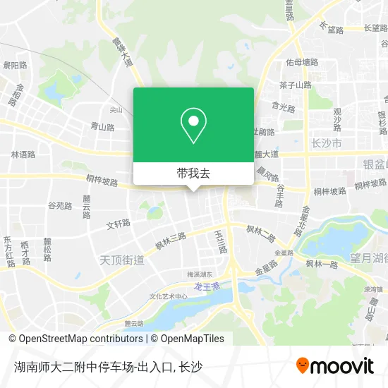 湖南师大二附中停车场-出入口地图