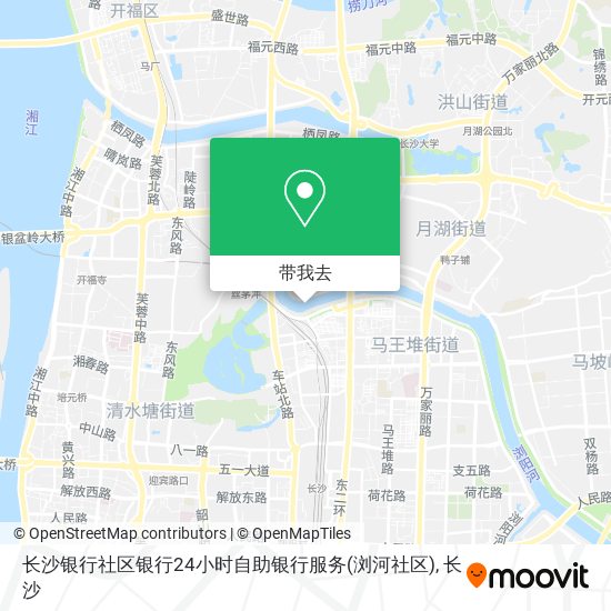 长沙银行社区银行24小时自助银行服务(浏河社区)地图