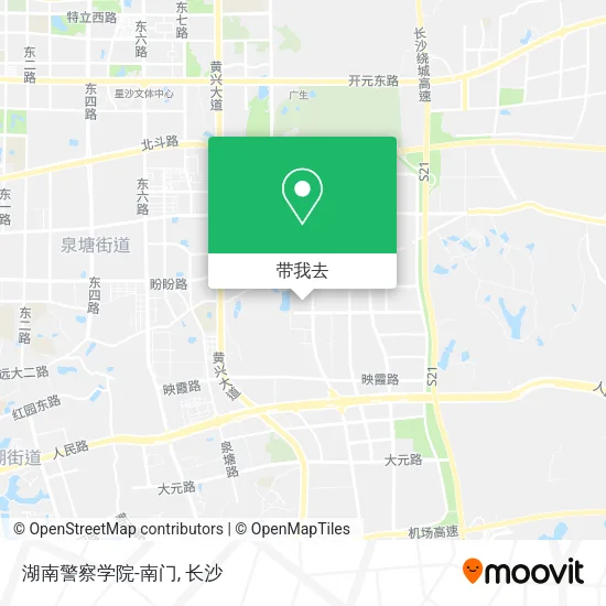 湖南警察学院-南门地图