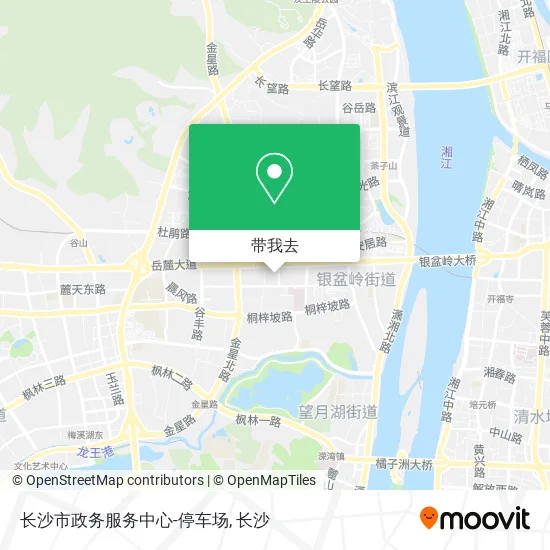 长沙市政务服务中心-停车场地图