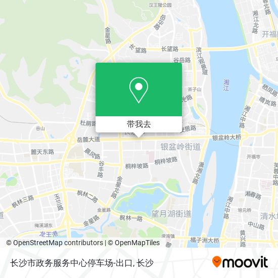 长沙市政务服务中心停车场-出口地图