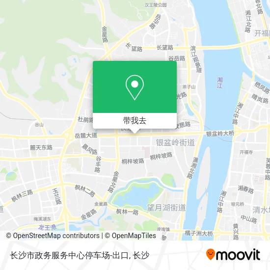 长沙市政务服务中心停车场-出口地图