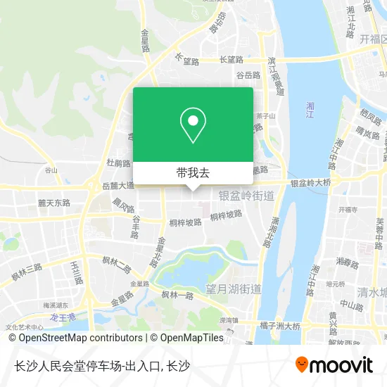 长沙人民会堂停车场-出入口地图