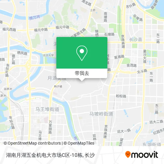 湖南月湖五金机电大市场C区-10栋地图