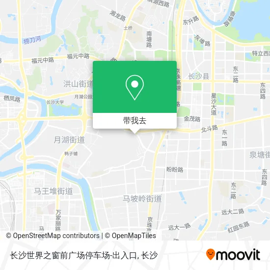 长沙世界之窗前广场停车场-出入口地图