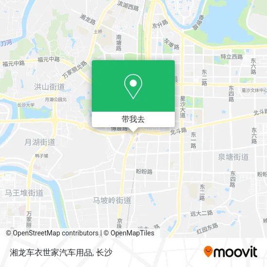 湘龙车衣世家汽车用品地图