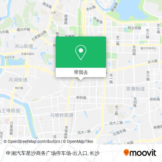 申湘汽车星沙商务广场停车场-出入口地图