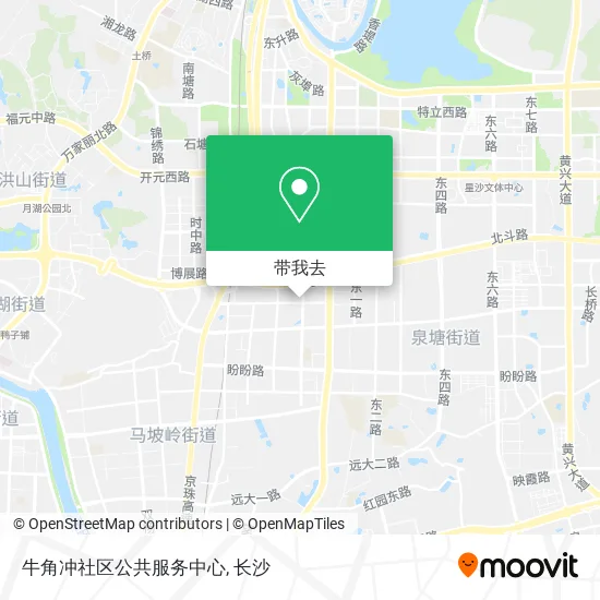 牛角冲社区公共服务中心地图