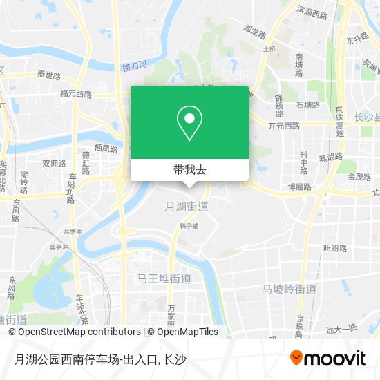 月湖公园西南停车场-出入口地图