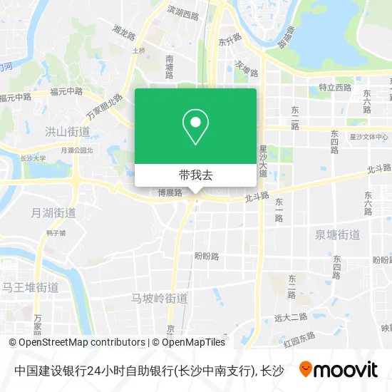 中国建设银行24小时自助银行(长沙中南支行)地图