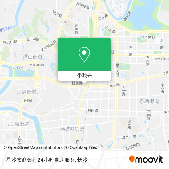 星沙农商银行24小时自助服务地图