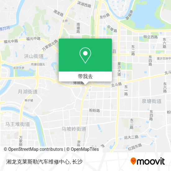 湘龙克莱斯勒汽车维修中心地图