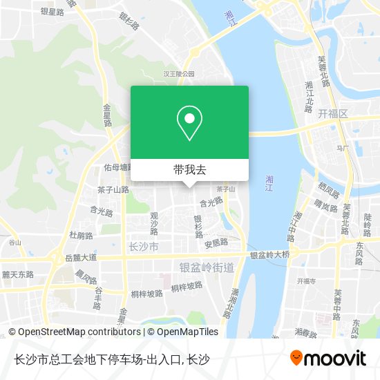 长沙市总工会地下停车场-出入口地图