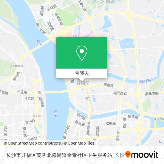 长沙市开福区芙蓉北路街道金泰社区卫生服务站地图