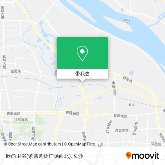 欧尚卫浴(紫鑫购物广场西北)地图