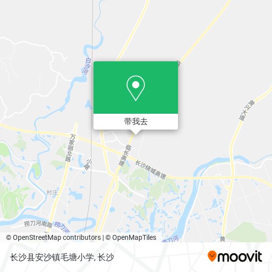 长沙县安沙镇毛塘小学地图