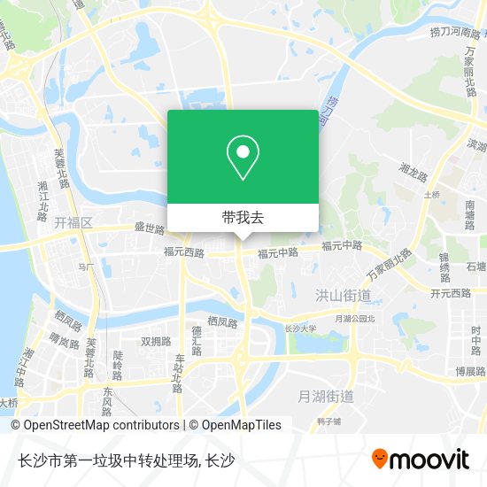 长沙市第一垃圾中转处理场地图
