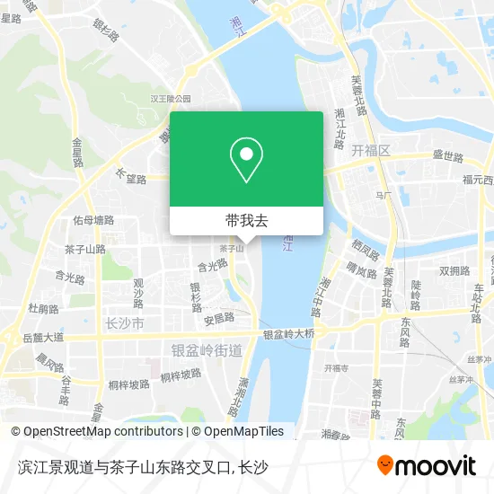 滨江景观道与茶子山东路交叉口地图