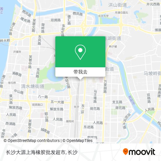 长沙大源上海橡胶批发超市地图
