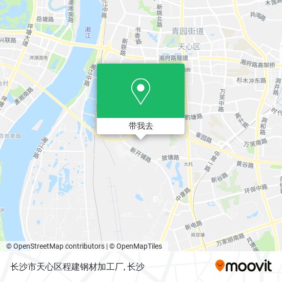 长沙市天心区程建钢材加工厂地图
