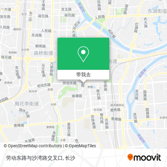 劳动东路与沙湾路交叉口地图