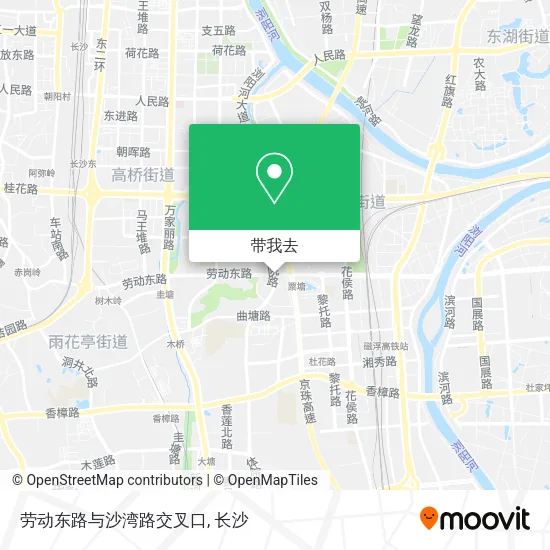 劳动东路与沙湾路交叉口地图