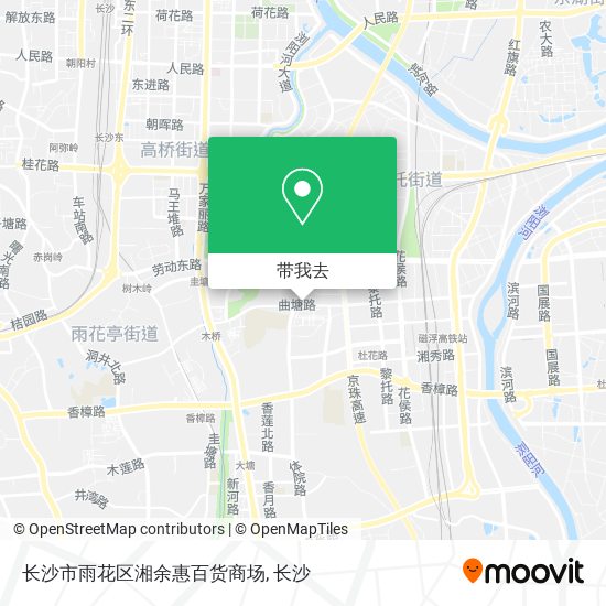 长沙市雨花区湘余惠百货商场地图