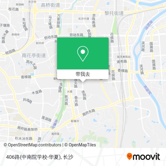 406路(中南院学校-华夏)地图