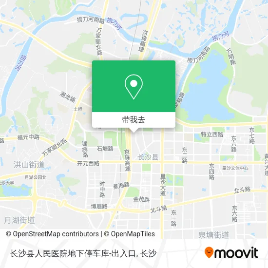 长沙县人民医院地下停车库-出入口地图