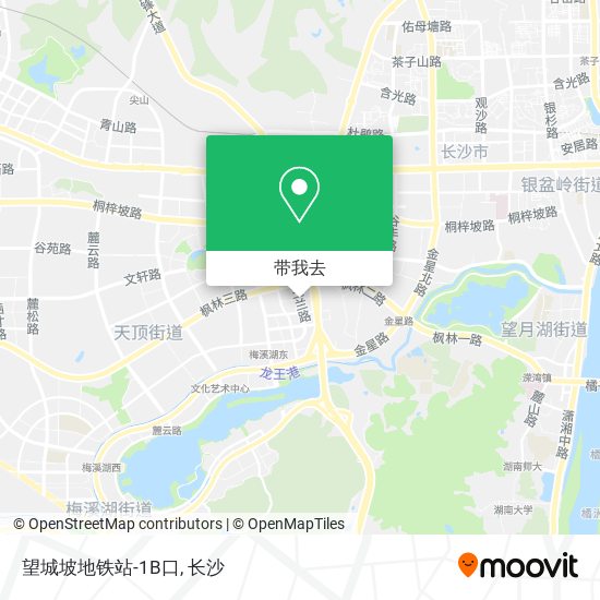 望城坡地铁站-1B口地图